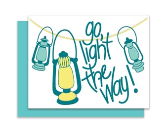 Light the way | Letterpress Greeting Card | Congratulations Card