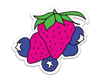 Strawberry Sticker | Planner Decoration | Fruit Scrapbook Sticker
