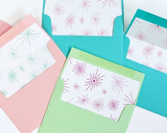 Cute Sparkle Lined Envelope | set-of 12 A2 Envelopes |