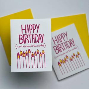 Happy Birthday | Lots of candles | Letterpress Stationery
