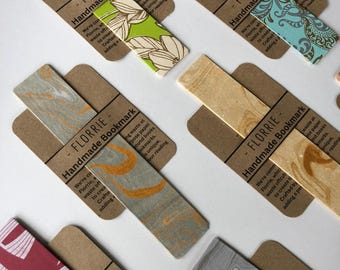 Handmade Recycled Paper Bookmarks – Set of 50, Wedding Favours, Event Gifts