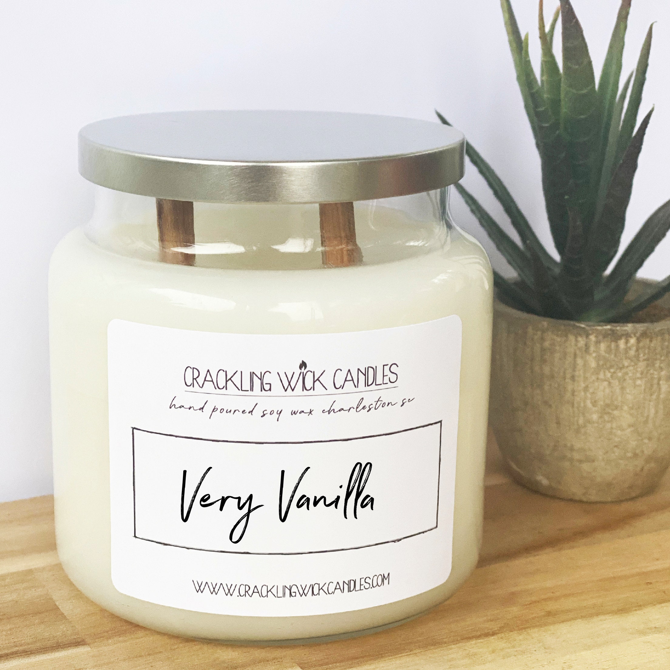 VERY VANILLA Wood Wick Candle Crackling Wick Candles Soy Wax Etsy