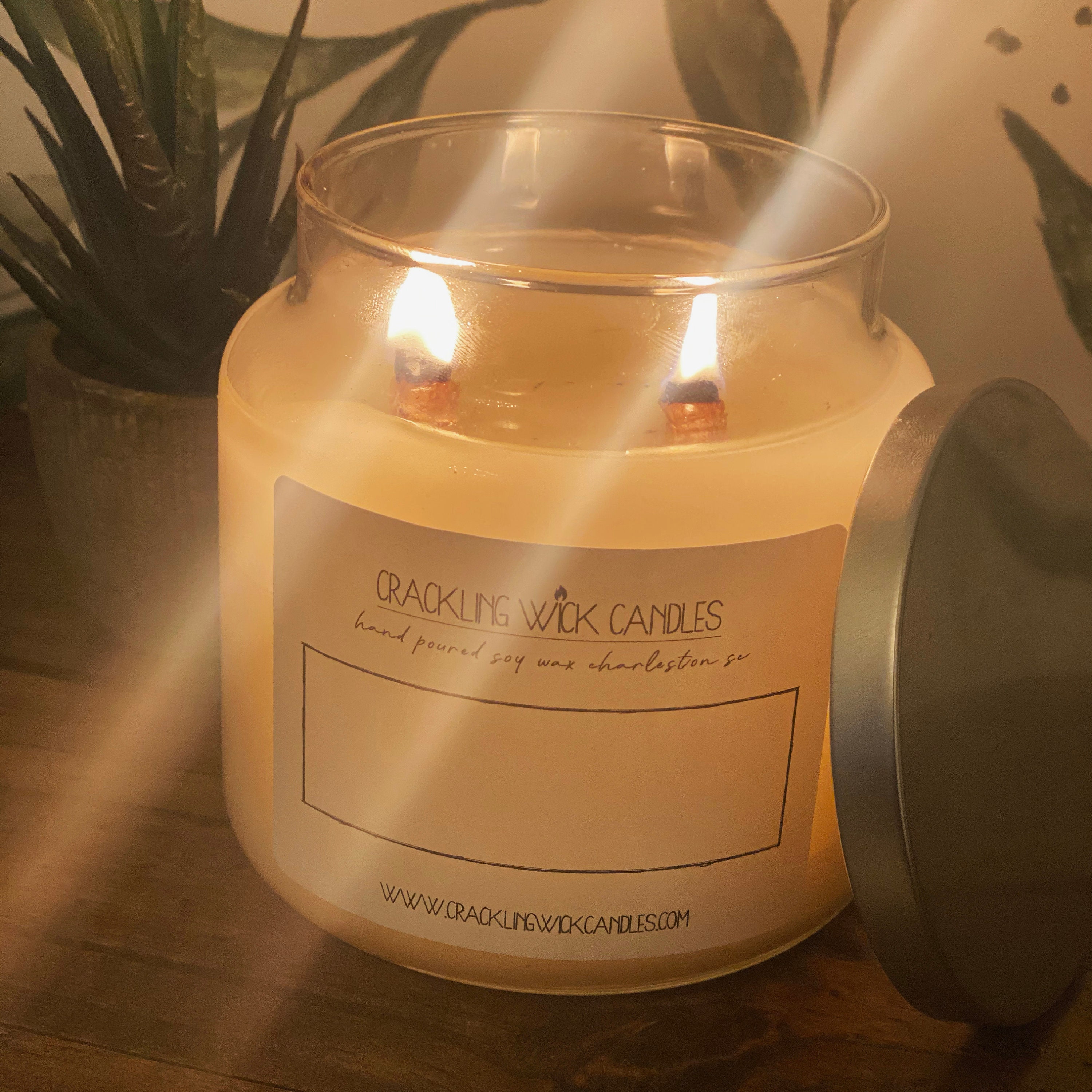 A THOUSAND WISHES Wood Wick Candle Crackling Wick Candles Soy Etsy