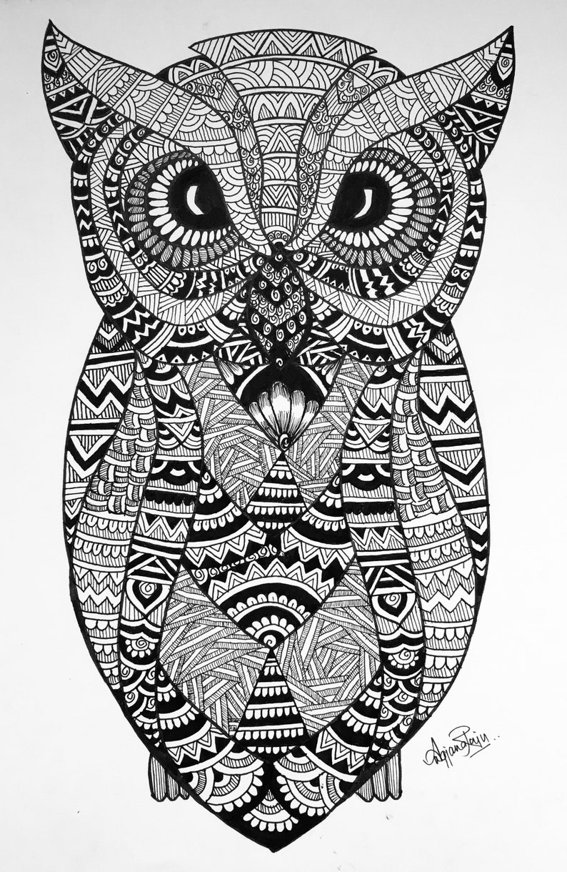 Owl Spirit Animal Mandala | Etsy