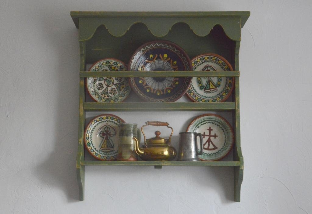 3 Shelf Plate Holder. Wall Plate Display Rack. Plate Stand. Etsy