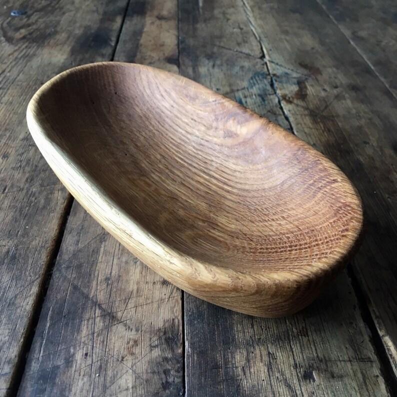 Wooden Oval Bowl. Small Size. Traditional Rustic Handmade. Eco Etsy