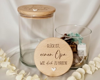 Regalo para el abuelo: ¡Es una bendición tener un abuelo como tú! Tarro de almacenamiento grabado. Regalo para el abuelo, regalo del Día del Padre, regalo para el abuelo, tarro para galletas.