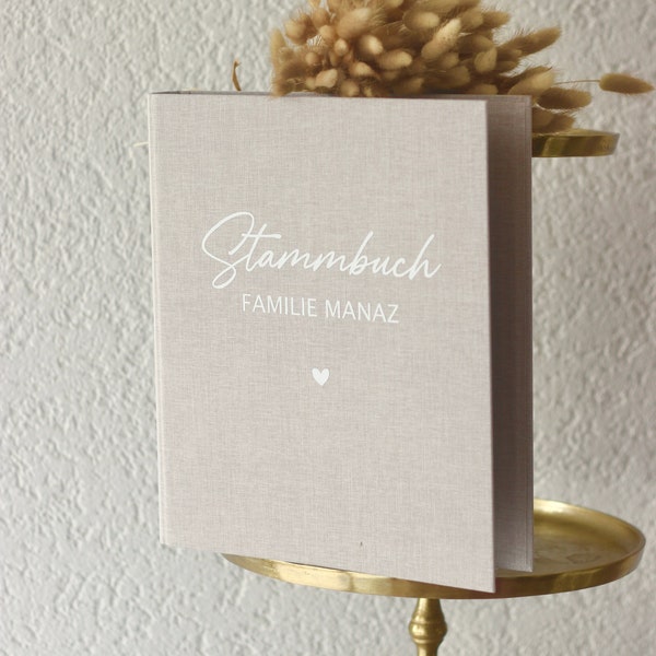 Stammbuch A4 mit Leinen cover und weißer Schrift