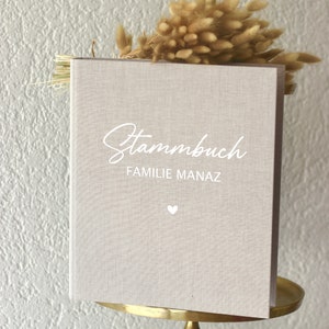 Stammbuch A4 mit Leinen cover und weißer Schrift Bild 6