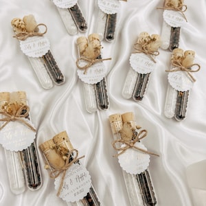 Guest gift test tube we belong together like salt & pepper personalized wedding favor image 3