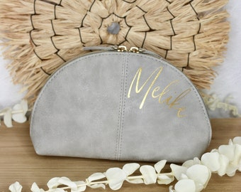 Gepersonaliseerde make-up tas met naam - make-up tas cadeau vrouw moeder zus - bruidsmeisje bruidsmeisje