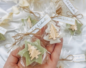 Guest gift Christmas soap with "Merry Christmas" label - soap gift promotional gift company party secret Santa gift