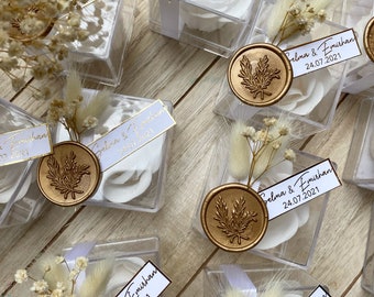 Guest Gift Rose Box Rose Soap Personalized - Wedding - Registry Office - With Name