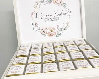 Personalized chocolate box, various patterns | Guest gifts - wedding - birthday - chocolate - baptism -