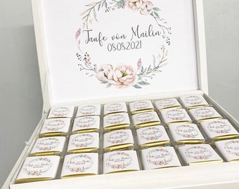 Caja de bombones personalizada, diferentes estampados I regalos para invitados - boda - cumpleaños - chocolate - bautizo -