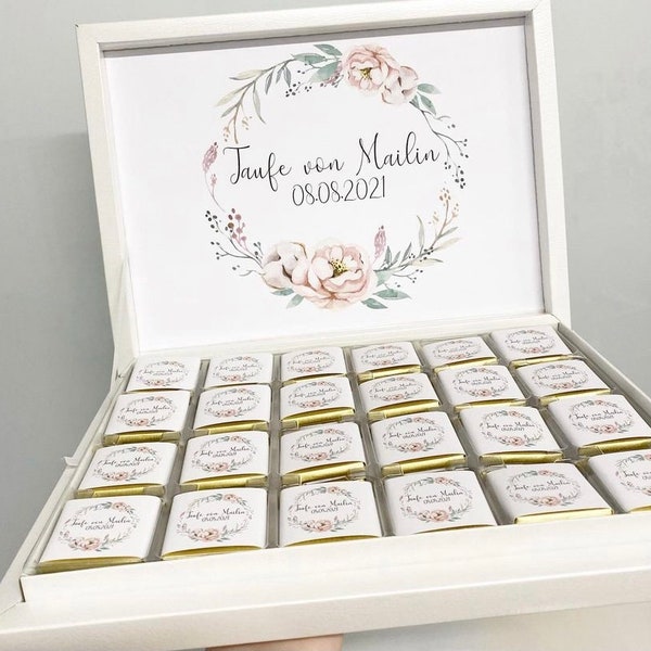 Scatola di cioccolatini personalizzata, diversi modelli I regali per gli ospiti - matrimonio - compleanno - cioccolato - battesimo -