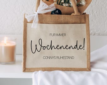 Pensioencadeau - Afscheidscadeau voor collega - Teamcadeau - Pensioen - Gepersonaliseerde tas met naam