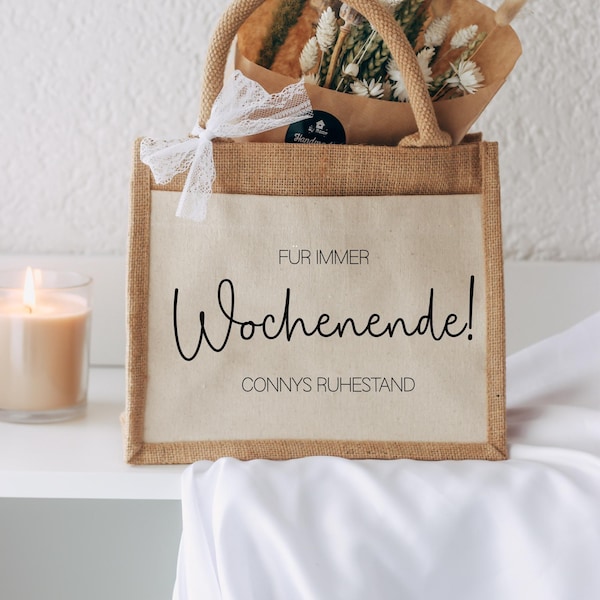 Retirement gift - Farewell gift for colleague - Team gift - Retirement - Personalized bag with name