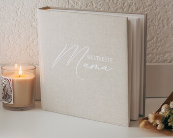 Muttertagsgeschenk Fotoalbum "Weltbeste Mama" - Erinnerungsalbum - Lieblingsmomente - Muttertag Geburtstag