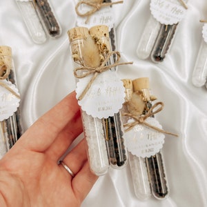 Personalized test tube gift &quot;we belong together like salt and pepper&quot; - Wedding favor