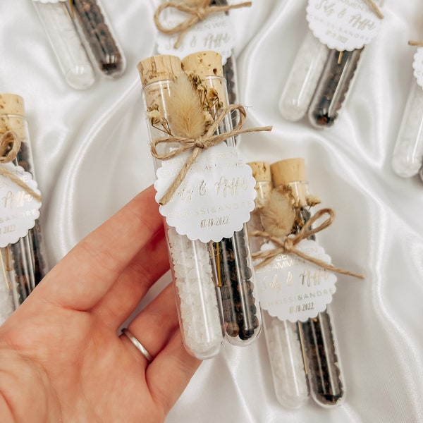 Personalized test tube gift "we belong together like salt and pepper" - Wedding favor