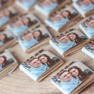 10 Personalized Chocolates with PHOTO I Party Favors I Personalized I With Name I Wedding I Birthday I Engagement