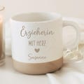 Kindergarten Teacher with Heart Mug – Personalized Ceramic Mug with Name – Thank You Gift for Kindergarten Farewell – Durable Engraving – 360 ml