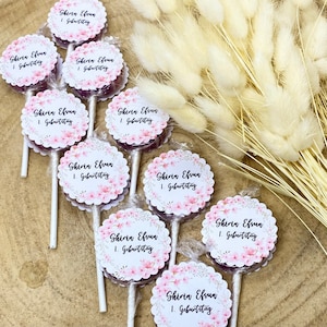 Favors - 10 personalized lollies - wedding, baptism, JGA, birthday