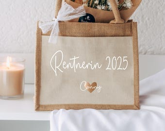 Geschenk zur Rente - Abschiedsgeschenk - Rentnerin 2026 + Name, Personalisiert mit Namen, Arbeitskollegin