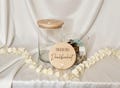A jar full of gratitude – Engraved storage jar – Thank you gift – Glass jar with wooden lid, storage jar, cookie jar, thank you gift