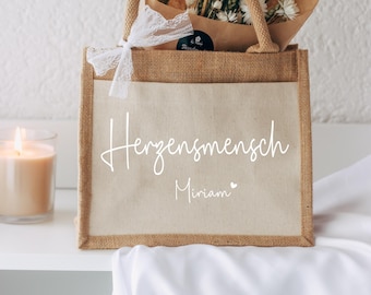 Oprechte tas - cadeau voor je favoriete persoon, moeder, beste vriendin, collega, gepersonaliseerd met naam