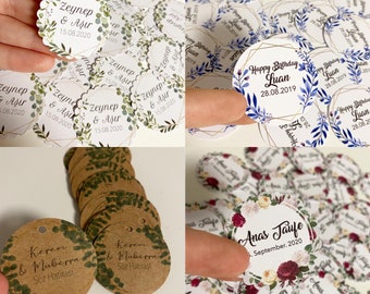 Personalized labels for party favors etc