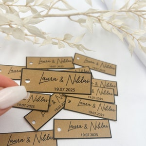 Etichette personalizzate per bomboniere, matrimonio, battesimo, compleanno, Sözümüz Söz, fidanzamento