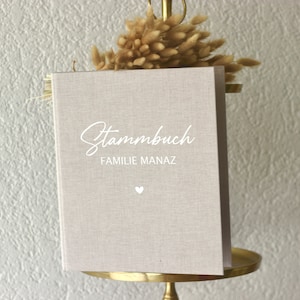 Stammbuch A4 mit Leinen cover und weißer Schrift Bild 5