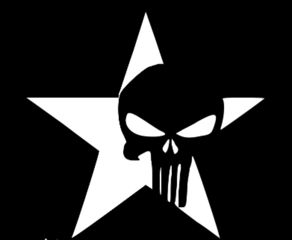 Punisher Star marvel vinyl decal customizable | Etsy