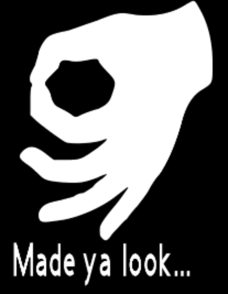 Made Ya Look Hand Game CUSTOMIZABLE Vinyl Decal Etsy