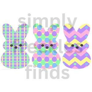 Bunnies Easter peeps spring print Ready to Press Sublimation Transfer Tshirt Shirt