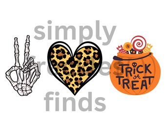 Frieden Liebe Süßes oder Saures Gepard Spooky Lehrer Halloween Herbst Sublimation PNG digitale Datei