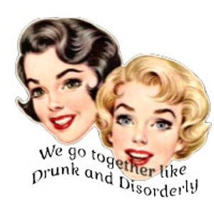 We Go Together Like Drunk and Disorderly Friends Best Friends Drinking buddies Party Sublimation PNG digital file