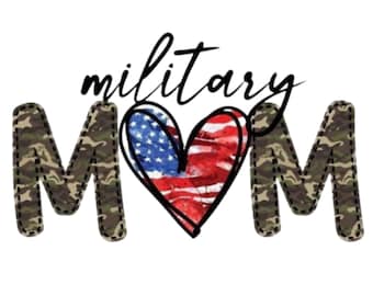 Militaire Mom America-sublimatie digitale DTF, png