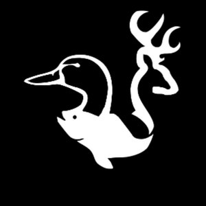 Hunt Fish Duck Vinyl Decal