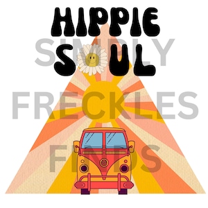 Hippie Soul retro groovy Flower peace sublimation PNG digital file