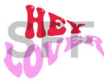 Hey Lover Valentijnsdag Love Heart lieverd Sublimatie digitaal PNG-bestand