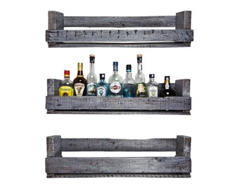 Shabby vintage pallet rack spice rack wall bar upcycled real wood