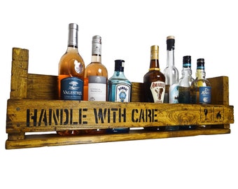 Mensola per whisky barra a muro scaffale per whisky liquore rustico gin whisky mobili per pallet per whisky scaffale per liquori scaffale per vino scaffale per vino scaffale per vino bar rum