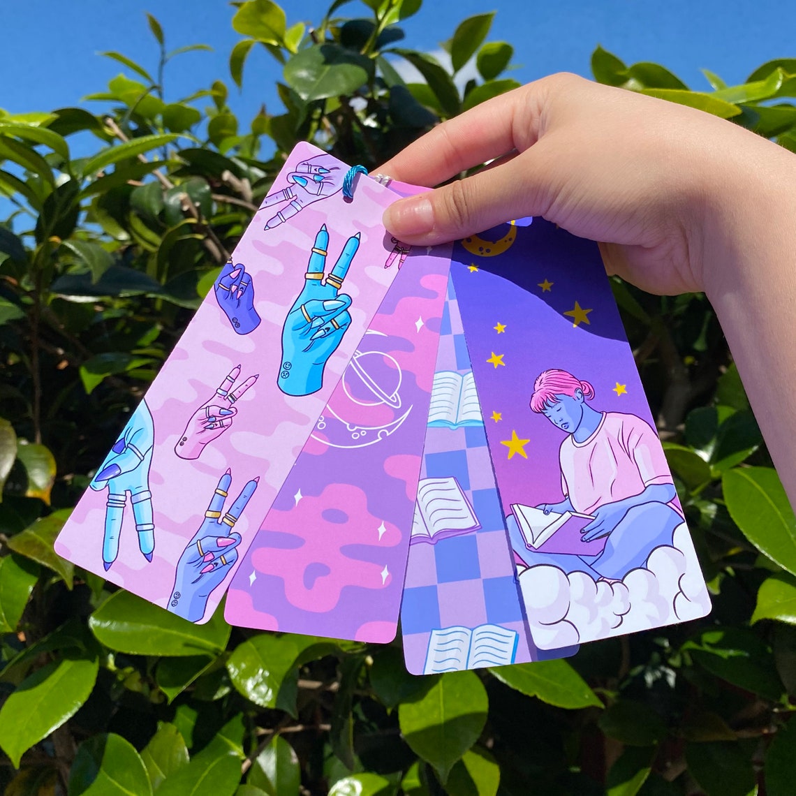 Cute Aesthetic Bookmarks Starry Pretty With Tassel or No | Etsy