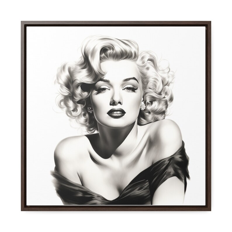 Marilyn Monroe Premium Print, Black and White Portrait, Vintage
