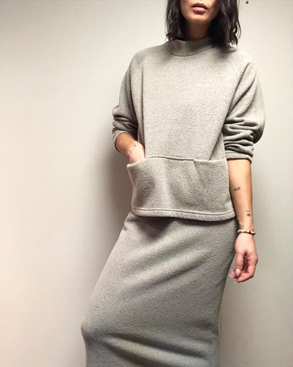 Vintage minty seafoam knit set