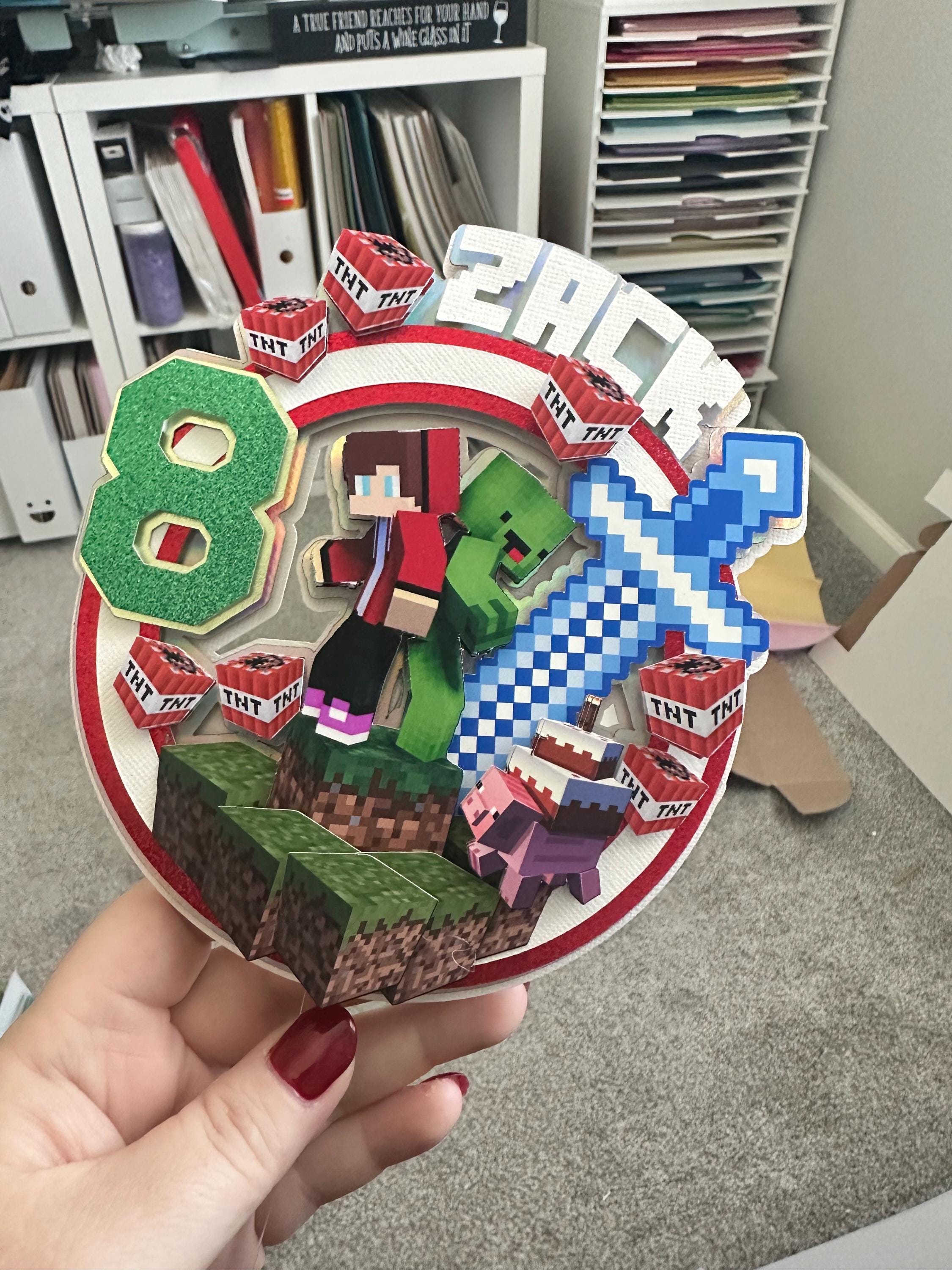 Inspired Minecraft Cake Topper