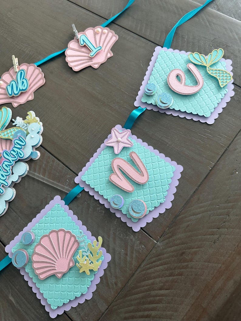 Adorno para pastel con forma de cola de sirena, decoración para fiestas bajo el mar, imagen 7
